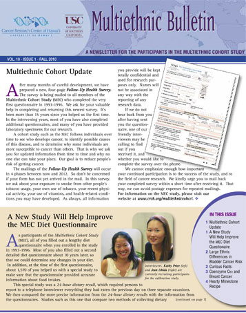 MEC Fall 2010 newsletter