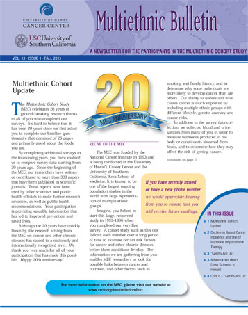 MEC Fall 2013 newsletter