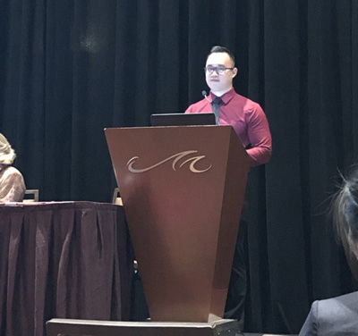 Michael Wong presenting at Obesity week