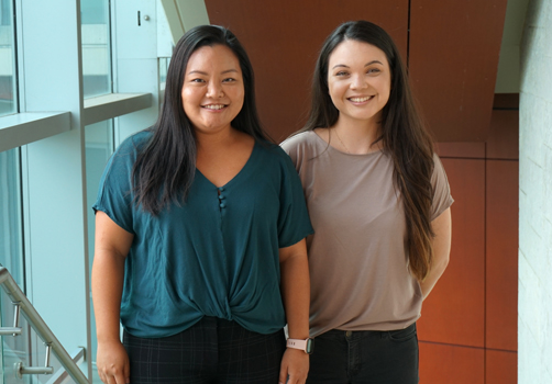 Kristl Nakamura (left) and Cheyenne Tashome (right)