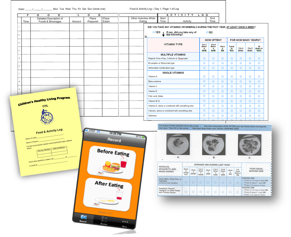 Examples of dietary assessment materials